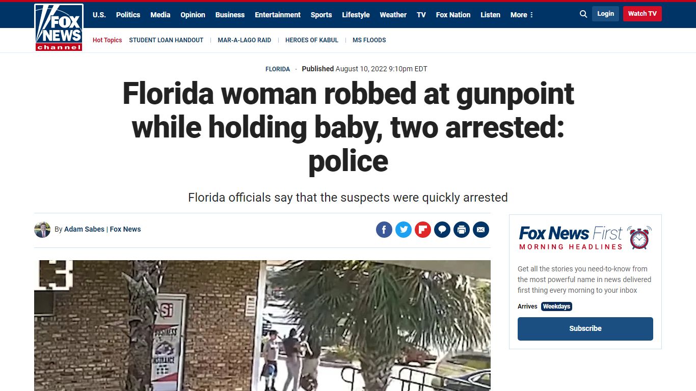 Florida woman robbed at gunpoint while holding baby, two arrested ...